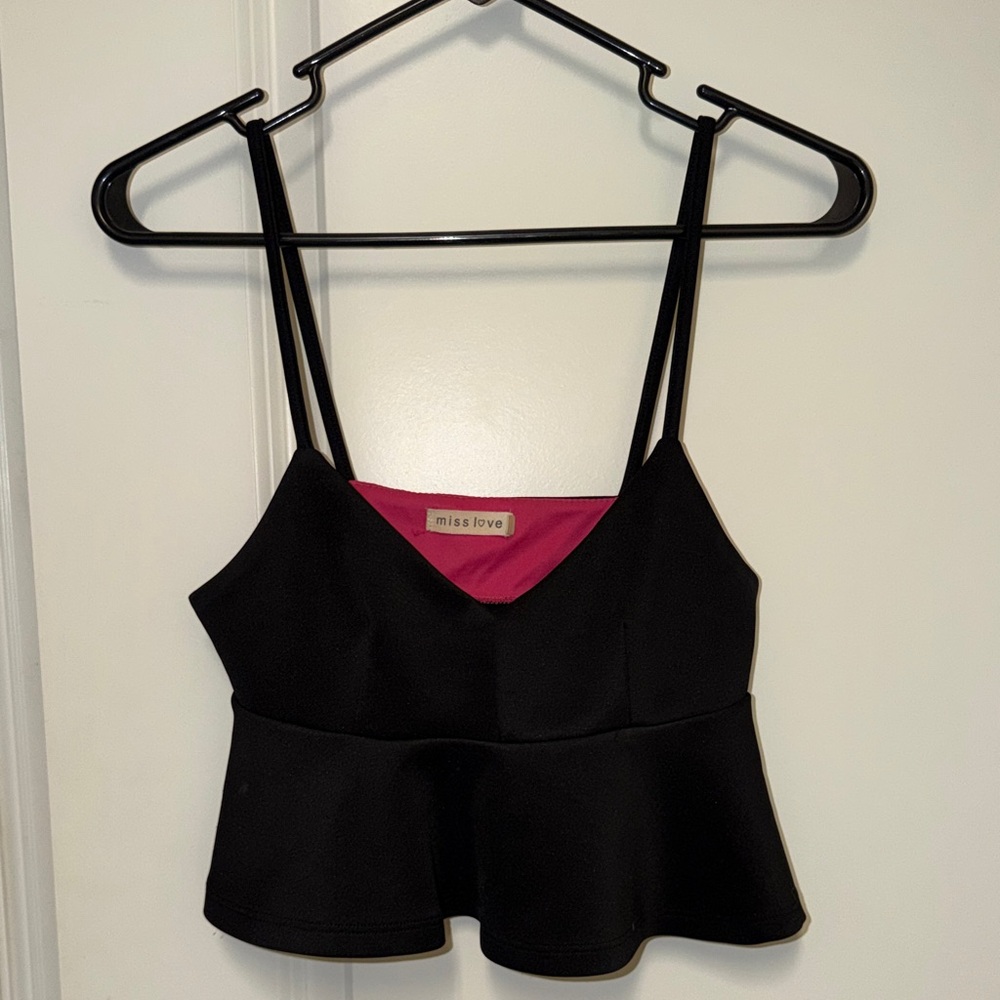 Peplum Cami Crop Top